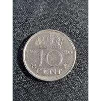 Нидерланды 10 центов 1980