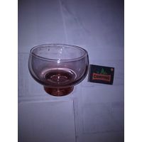 Чашу, конфетницу времён СССР, цветное стекло б/у.