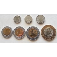 Мексика набор 7 монет  10 20 50 центаво 1 2 5 10 песо UNC