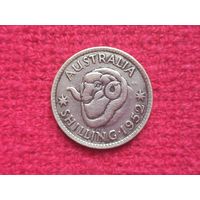 Австралия 1 шиллинг 1952 г. Серебро 0.500.