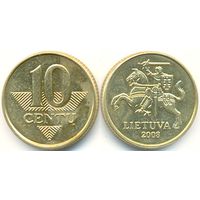 Литва, 10 центов 2008