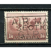 Австралия - 1934/1948 - Гермес и глобус. Авиапочта - [Mi. 126xY] - полная серия - 1 марка. Гашеная.  (LOT AJ8)
