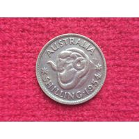 Австралия 1 шиллинг 1954 г. Серебро 0.500.