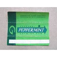 01-295 Обертка фантик от жевачки жевательной резинки G Gorlitzer Peppermint ГДР 1970-е