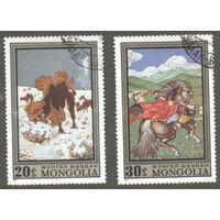 Монголия 1972. Сказки. Лошади, верблюды. Марки из серии, гаш.
