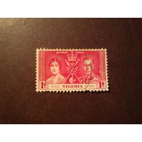 Британская Нигерия 1937 г.Король Георг VI и королева Елизавета./43а/