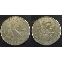 25 центов(квотер) США 2001г P, Род-Айленд