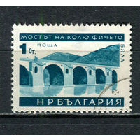 Болгария - 1966 - Мост 1St - (есть тонкое место) - [Mi.1599] - 1 марка. Гашеная.  (Лот 5Fu)-T25P6