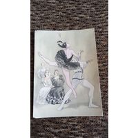 Фрагмент из балета "ЛЕБЕДИНОЕ ОЗЕРО"-ОДИЛЛИЯ и принц худ ВЛАСОВ.1959г тираж 100.00