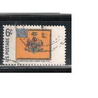 США-1968, (Мих.959) , гаш. , Флаг кавалерии Филадельфии(2)