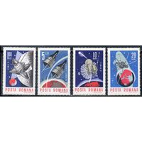 Освоение космоса Румыния  1966 год чистая серия из 4-х марок