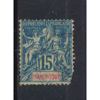 Fr Колонии Мартиника 1892 Вып Мореплавание и торговля Стандарт #31