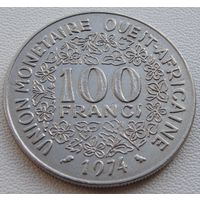 Западная Африка. 100 франков 1974 год КМ#4