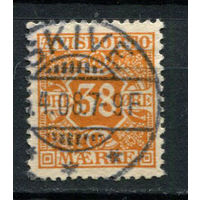 Дания - 1907 - Расчетная газетная марка 38Ore. Verrechnungsmarken - [Mi.6V x] - 1 марка. Гашеная.  (Лот 31BE)