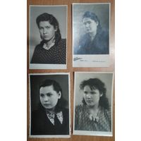 Фото девушек-студенток начала 1950-х. 4 фото. 8х14 см. Цена за все.