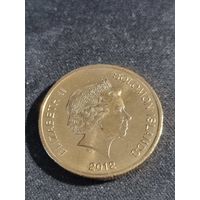 Соломоновы острова 2 доллара 2012 Unc