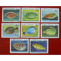 Вьетнам. Рыбы. ( 8 марок ) 1982 года.