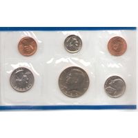 Годовой набор монет США 1985 г. двор Р (1; 5; 10; 25; 50 центов + жетон) _UNC