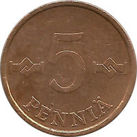 Финляндия 5 пенни 1976