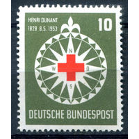 Германия (ФРГ) - 1953г. - Красный крест. 125 лет со дня рождения Анри Дюнана, швейцарского предпринимателя - полная серия, MNH [Mi 164] - 1 марка