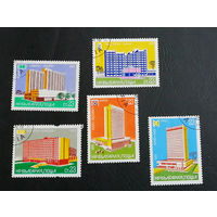 Болгария 1980 г. Здания Отелей Болгарии. Архитектура, полная серия из 5 марок #0004-A1P1