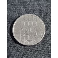 Нидерланды 25 центов 1987