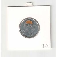 Канада 25 центов, 2011 Природа Канады - Сапсан, Цветное покрытие     Х1