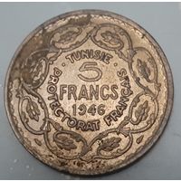 Тунис 5 франков, 1946 (9-6-3(в))