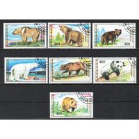 Медведи Монголия 1989 год серия из 7 марок