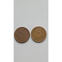 Болгария. 5 стотинок 2000 года.  магнит.