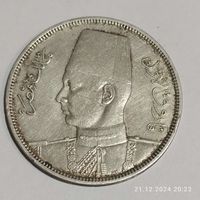 10 пиастров. 835 пр.,1937-1939 г .Фарук I. Египет.