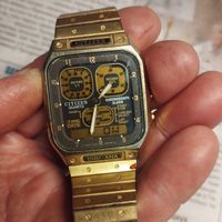 Наручные редкие винтажные часы citizen digi-aha Япония 30-0268 GN-4-S  Japan