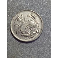 ЮАР  20 центов 1985 года