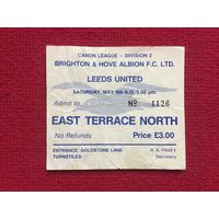 Билет на футбольный матч Брайтон 90-е годы
