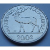 Маврикий 1/2 рупии 2002