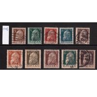 Германия(Бавария)-1911,(Мих.76-85)  гаш.  , тип. II, 10 марок,  Принц-регент Леопольд
