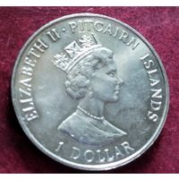 Острова Питкэрн 1 доллар, 1988 150 лет составлению Конституции