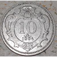 Австрия 10 геллеров, 1894 (4-10-1)