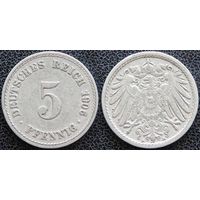 YS: Германия, Рейх, 5 пфеннигов 1906A, KM# 11 (2)