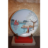 Настенная, декоративная тарелка "Зимний пейзаж", Villeroy&Boch, диаметр 24.5 см., без сколов и трещин.