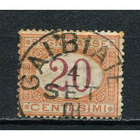 Королевство Италия - 1894 - Доплатная марка - Цифры - 20c - [Mi. 22p] - полная серия - 1 марка. Гашеная.  (Лот 38Dv)