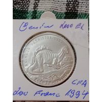 Бенин 200 франков 1994 динозавр редкая