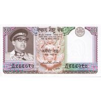 Непал 10 рупий образца 1979-1984 года UNC p24a(2)
