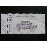 Франция 1989 дилижанс, марка из буклета