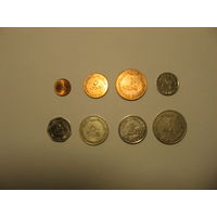 ОАЭ Полный комплект монет 8 шт: 1ф, 5ф, 10ф, 25ф, 50ф(мал), 50ф(бол), 1дирх(мал), 1дирх(бол)