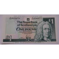Шотландия 1 фунт 2001 года UNC