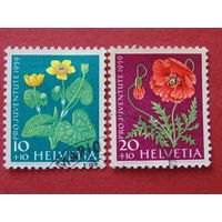 Швейцария 1959 г. Цветы.