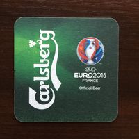 Подставка под пиво Carlsberg No 3 / EURO 2016