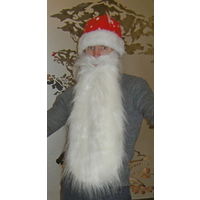 Комплект Дед Мороз: шапка и борода. Отличное качество. Новый в упаковке. Недорого!