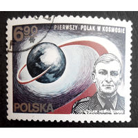 Польша 1978 г. Космос. Первый поляк в космосе. 1 марка #0023-K1